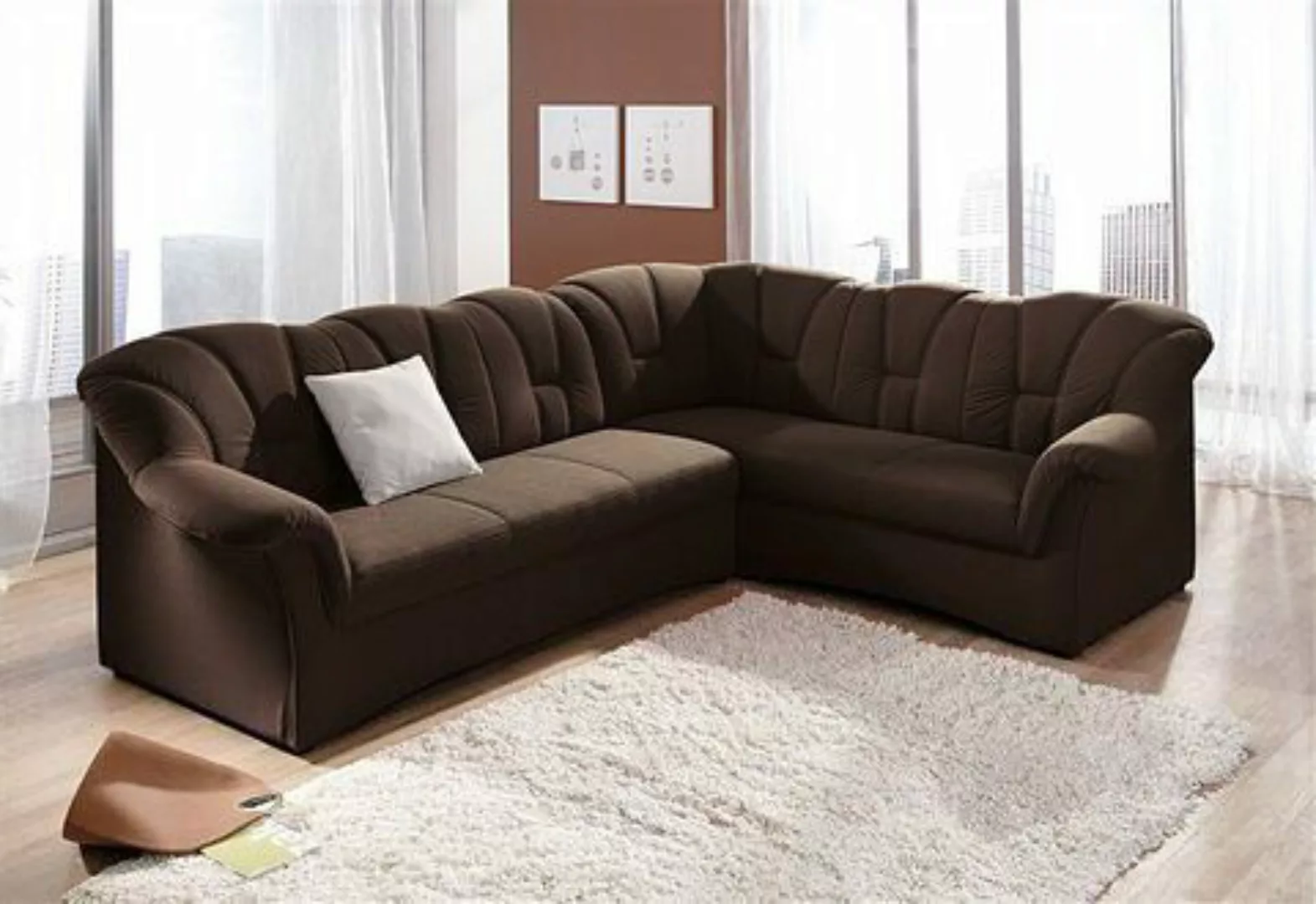 DOMO collection Ecksofa Papenburg B/T/H: 242/190/84 cm L-Form, wahlweise mi günstig online kaufen