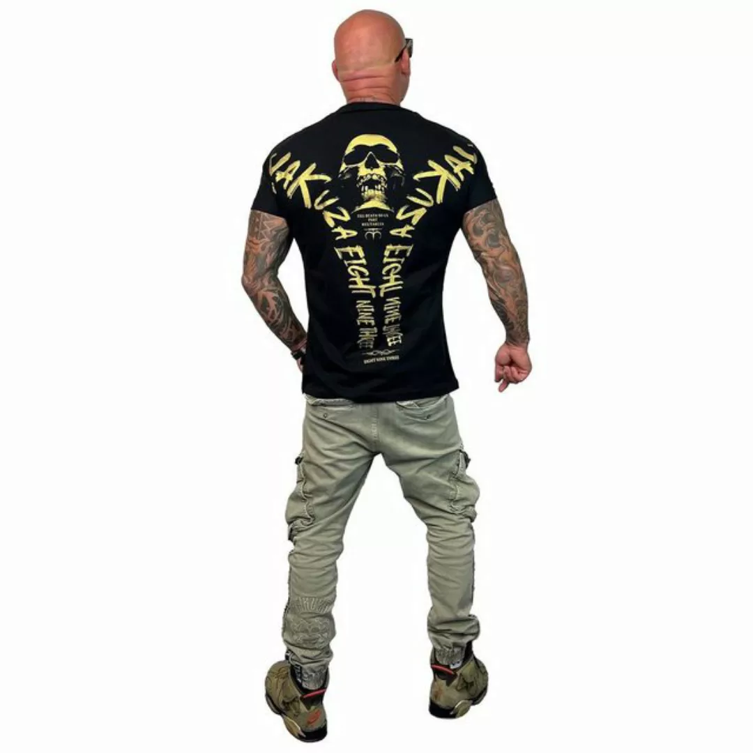 YAKUZA T-Shirt VIP Skull Tree mit goldenem Metallic-Print günstig online kaufen