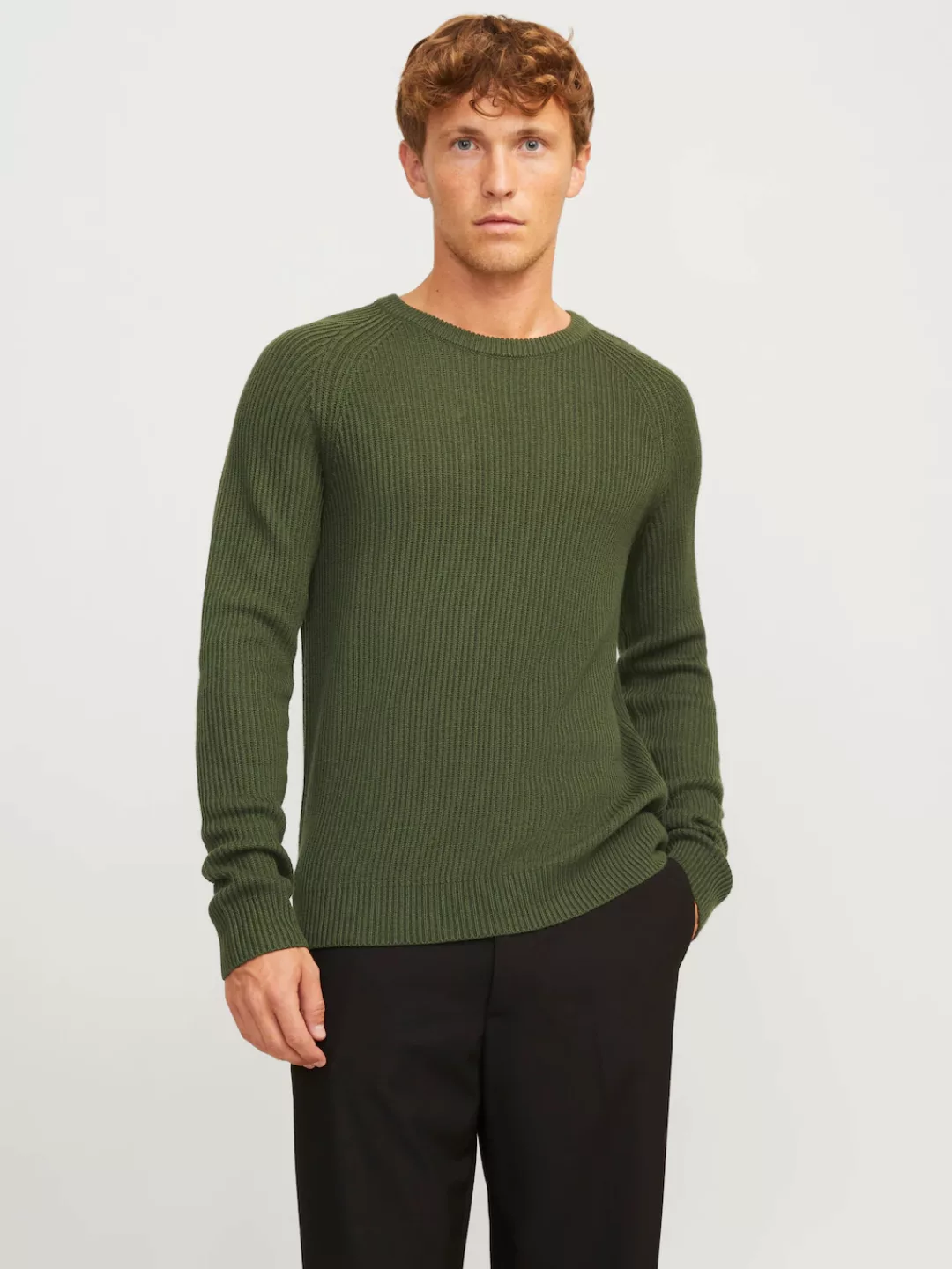 Jack & Jones Rundhalspullover JJPANNEL KNIT CREW NECK AW24 günstig online kaufen