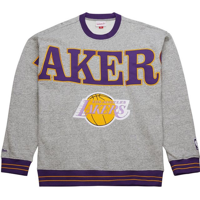 Mitchell & Ness Rundhalspullover SATIN Los Angeles Lakers günstig online kaufen