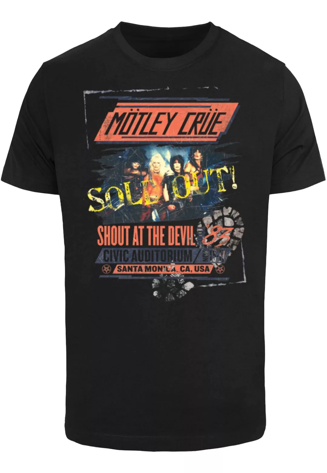 Merchcode T-Shirt "Merchcode Herren Motley Crue - SATD Tour T-Shirt Round N günstig online kaufen