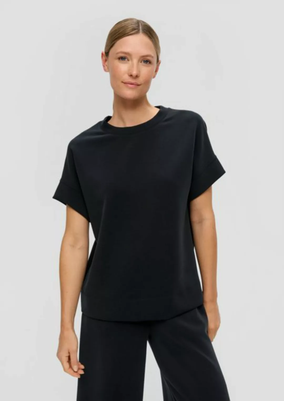 s.Oliver Kurzarmshirt T-Shirt aus Scuba günstig online kaufen