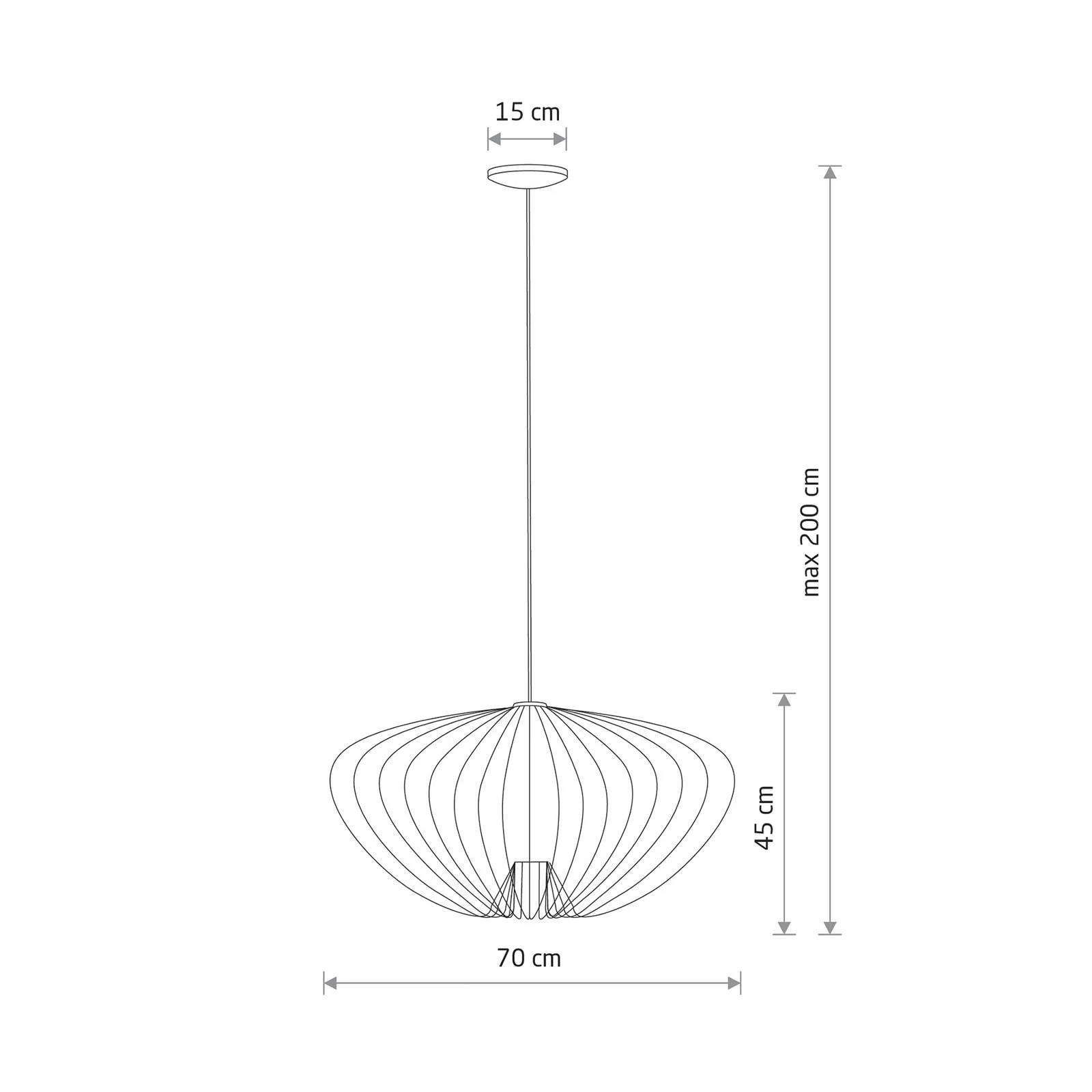 Hängeleuchte Pumpkin L, hellgrau, Ø 70 cm, Metall, GU10 günstig online kaufen