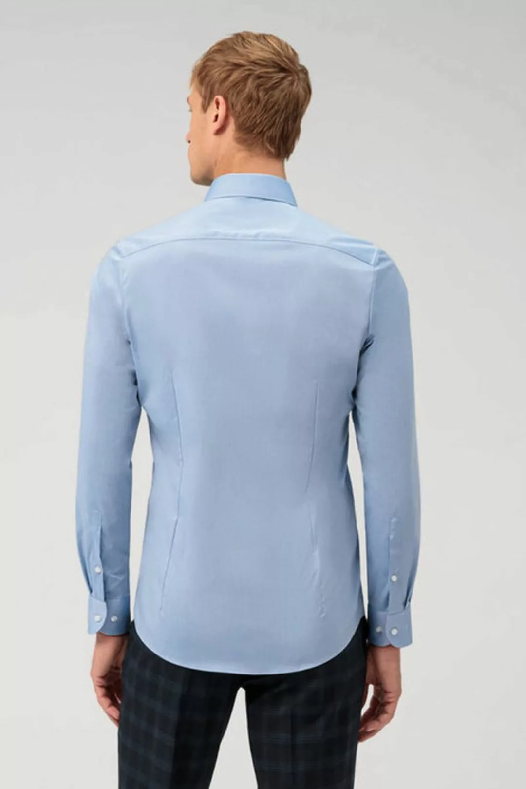 OLYMP Level Five Hemd Blau Body Fit - Größe 43 günstig online kaufen
