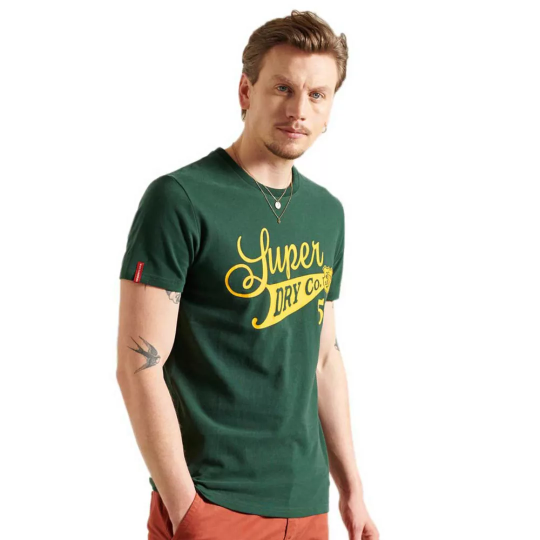 Superdry Collegiate Graphic 220 Kurzarm T-shirt XL Enamel Green günstig online kaufen