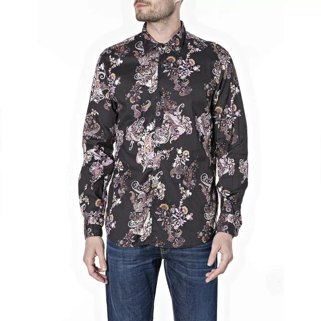 Replay M4049.000.73456 Shirt 2XL Black / Cream / Light Violet günstig online kaufen