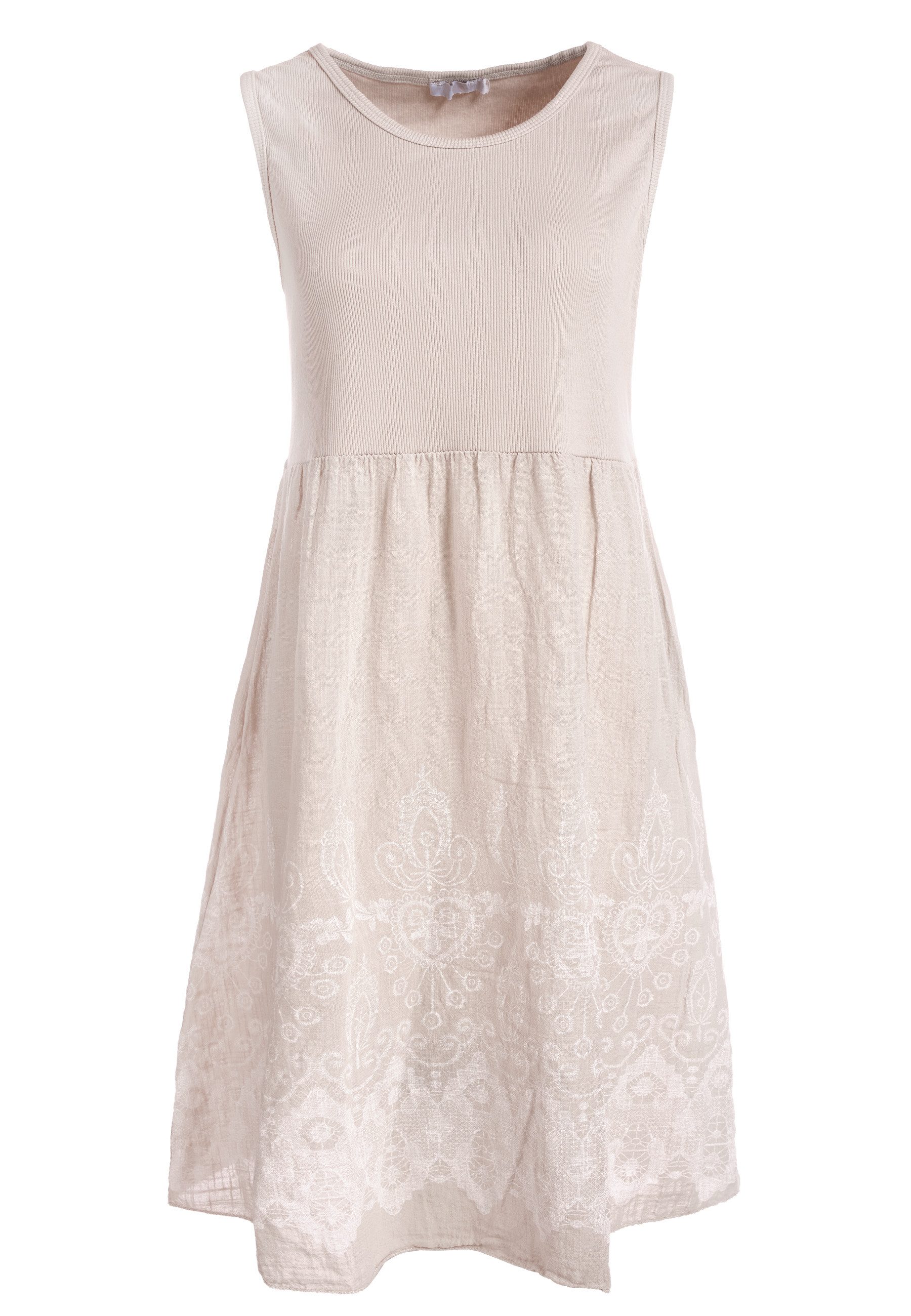 PEKIVESSA Sommerkleid Ärmelloses Trägerkleid aus Rippstrick günstig online kaufen
