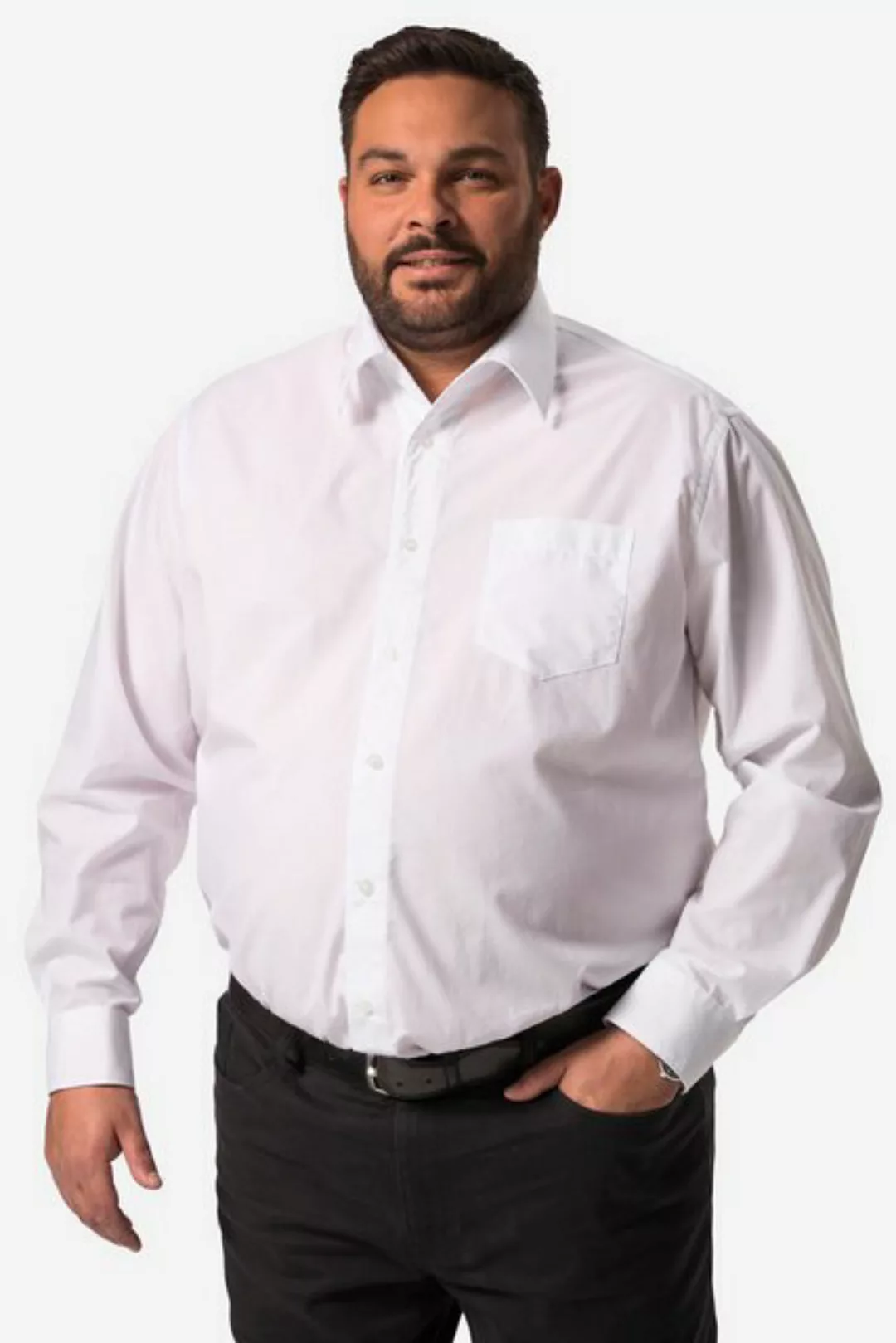 Men Plus Businesshemd Men+ Businesshemd Langarm EasyCare Vario-Kragen günstig online kaufen
