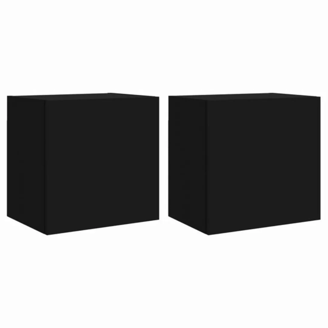 vidaXL Hängeschrank Wandschränke 2 Stk Schwarz 40,5x30x40 cm Spanplatte Hän günstig online kaufen