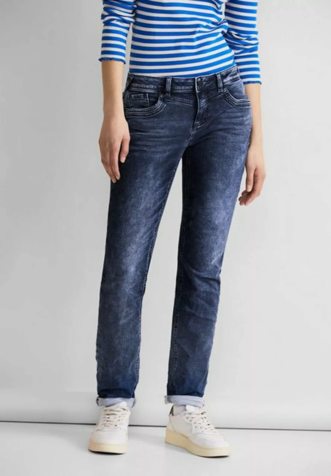 STREET ONE 5-Pocket-Jeans mit Ziernähten günstig online kaufen