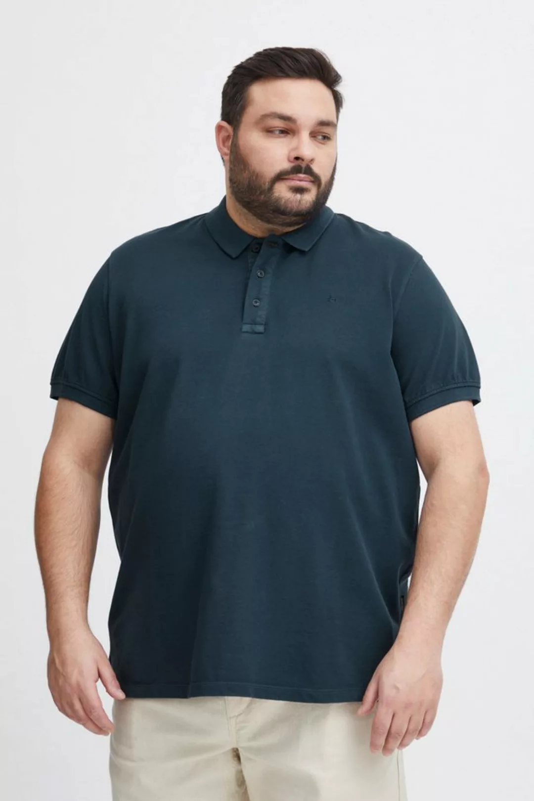 Blend Poloshirt Polo Shirt Übergrößen Kurzarm Hemd aus Baumwolle 5153 in Du günstig online kaufen