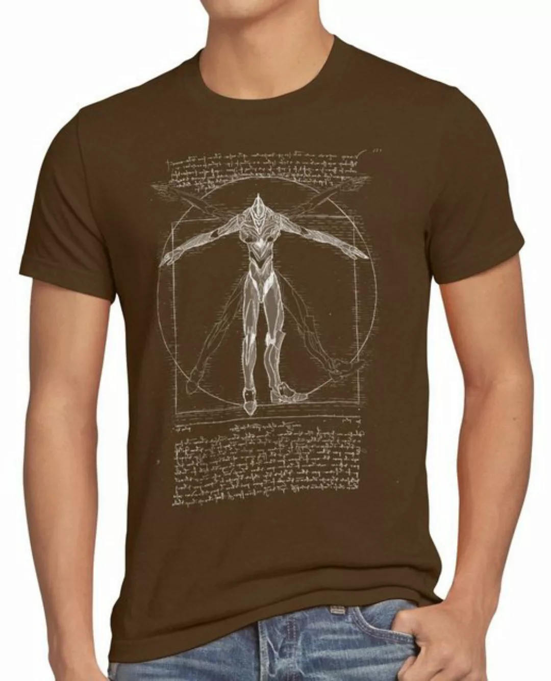 style3 T-Shirt Vitruvianischer neon genesis evangelion anime manga günstig online kaufen