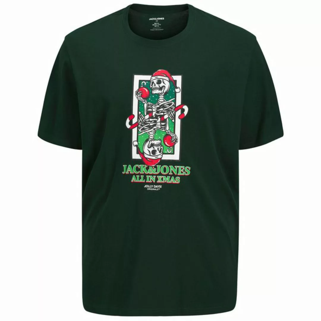 Jack & Jones Rundhalsshirt Jack&Jones T-Shirt dunkelgrün JJXMAS CHRISTMAS S günstig online kaufen