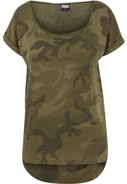 URBAN CLASSICS T-Shirt TB1635 - Ladies Camo Back Shaped Tee olive camo XS günstig online kaufen