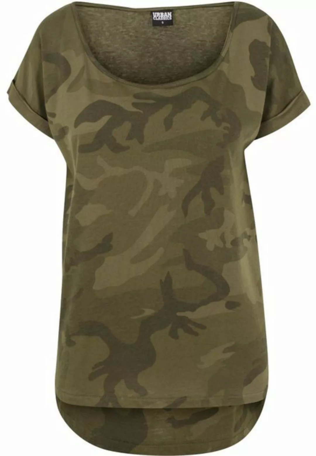 URBAN CLASSICS T-Shirt TB1635 - Ladies Camo Back Shaped Tee olive camo 5XL günstig online kaufen