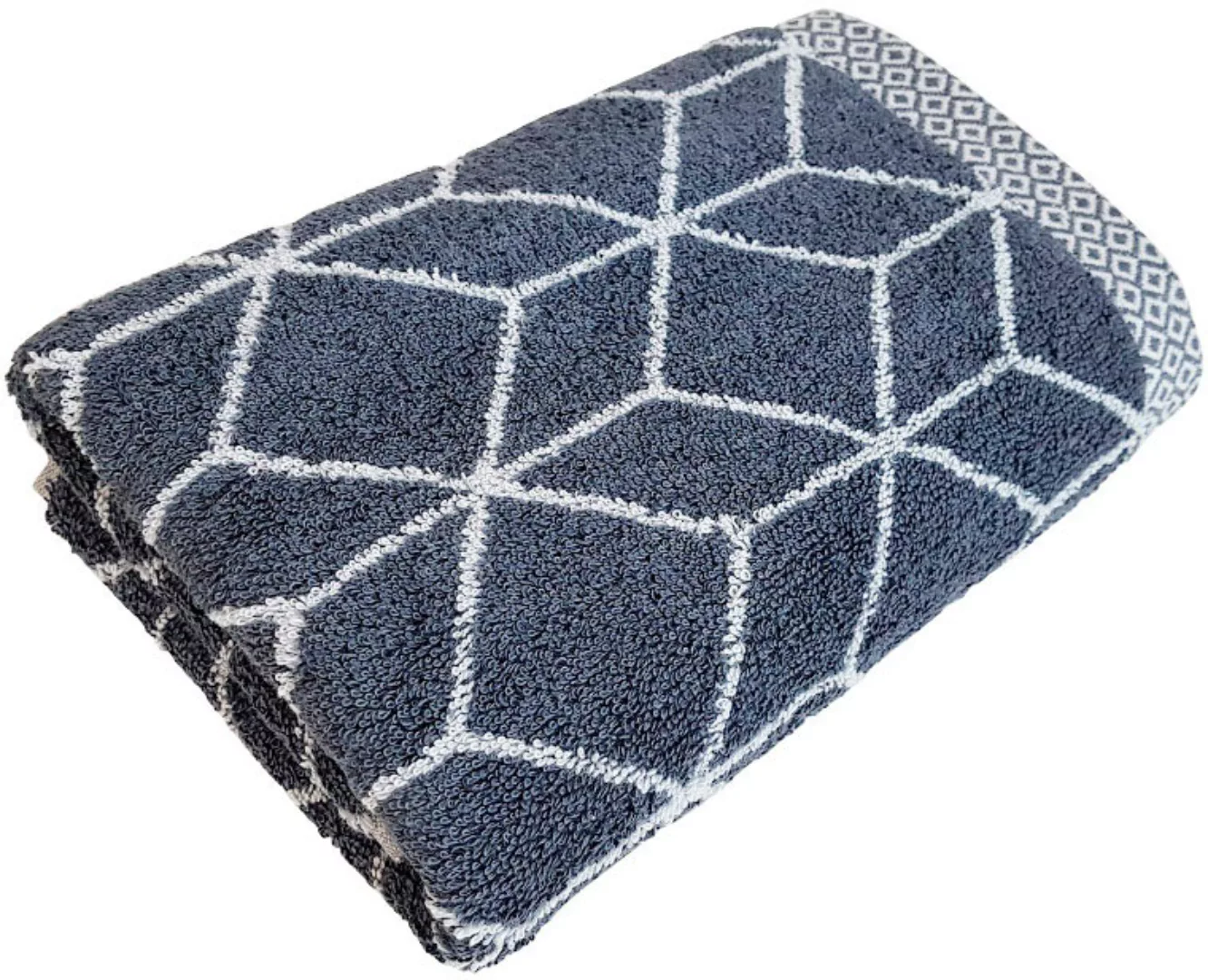 framsohn frottier Handtuch Set »Design Jacquard Prisma«, (Set, 2 St., 2er S günstig online kaufen