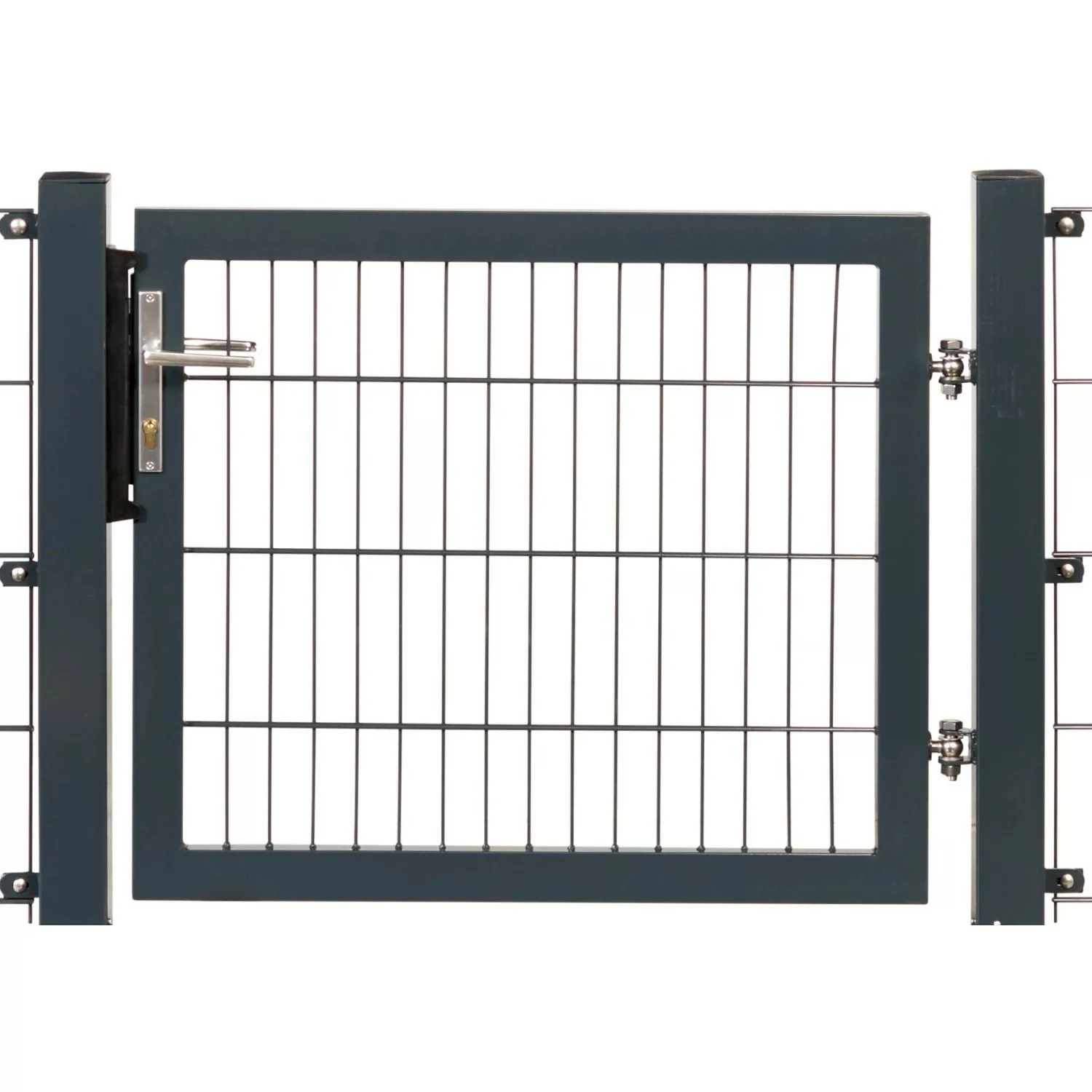Einzeltor Premium Doppelstabmattenfüllung Anthrazit Rahmen 80 x 100 cm günstig online kaufen
