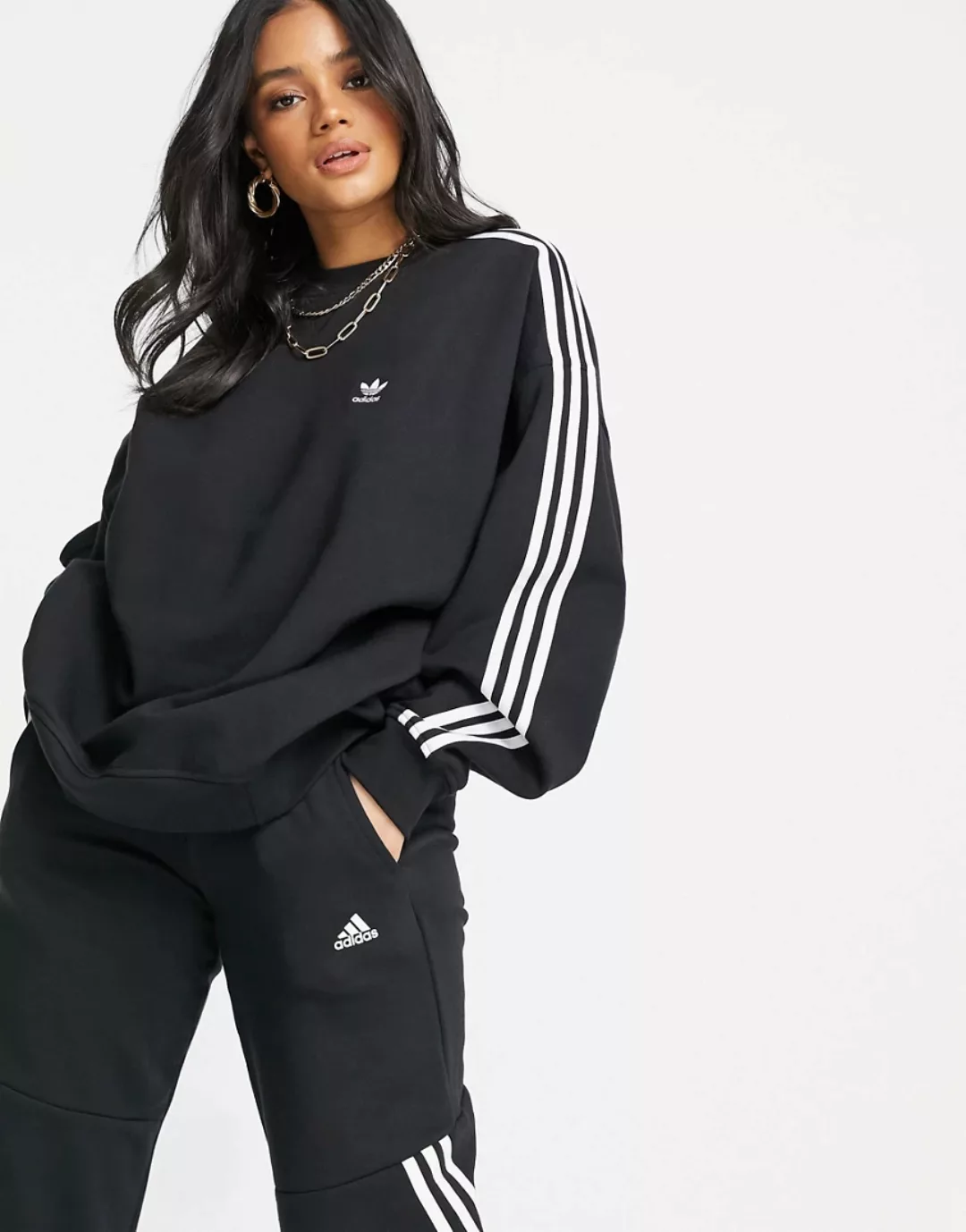Adidas Originals Adicolor Oversize Sweatshirt 42 Black günstig online kaufen