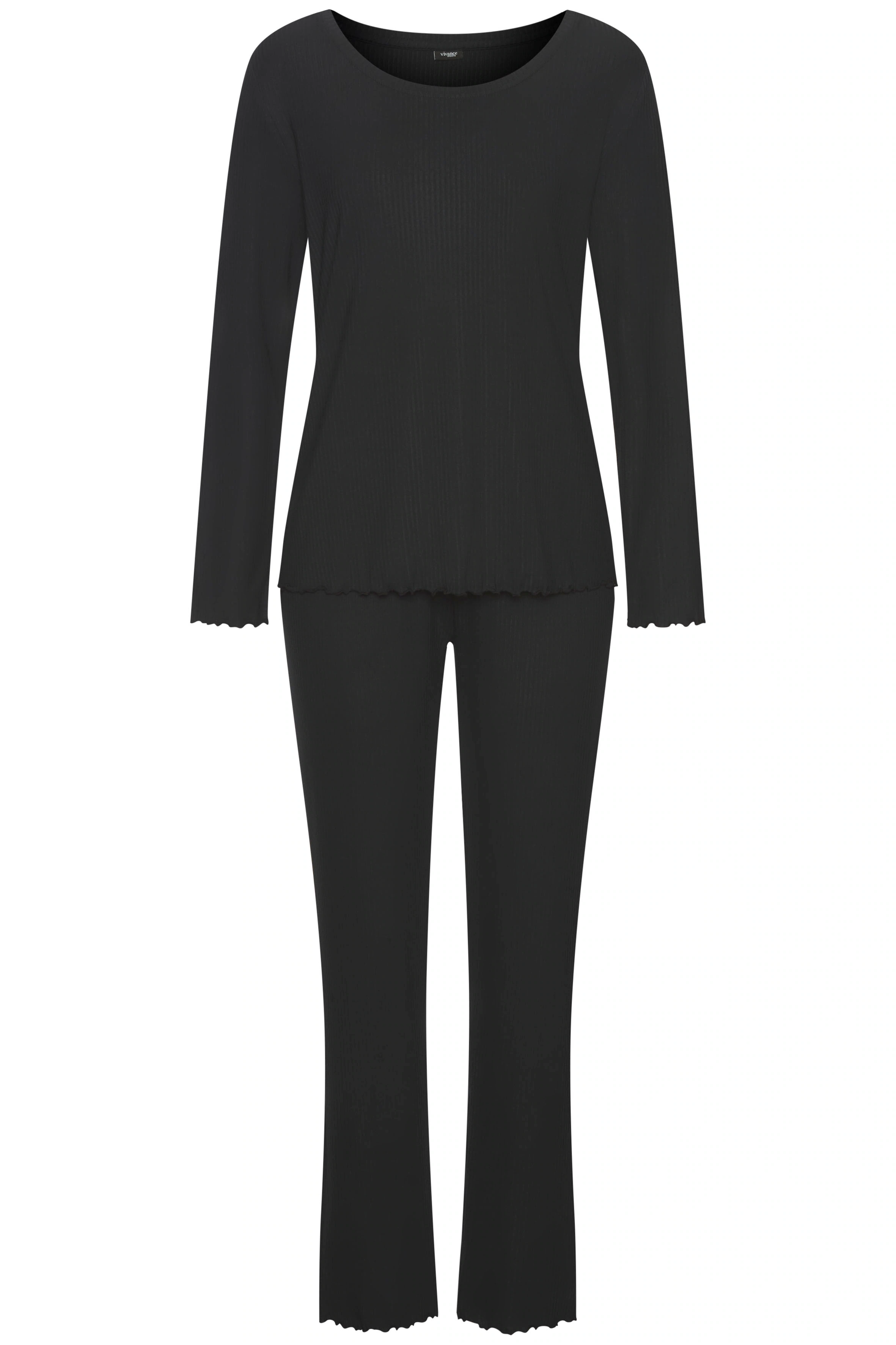 Vivance Dreams Pyjama, mit süßem Babylock-Saum günstig online kaufen