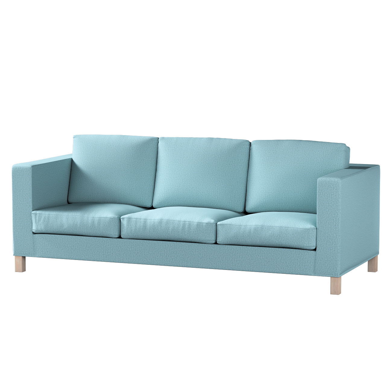 Bezug für Karlanda 3-Sitzer Sofa nicht ausklappbar, kurz, blau, Bezug für K günstig online kaufen