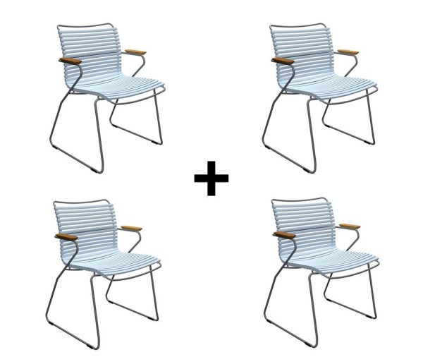 Sparset 4 tlg. Stuhl Click pastell hellblau günstig online kaufen