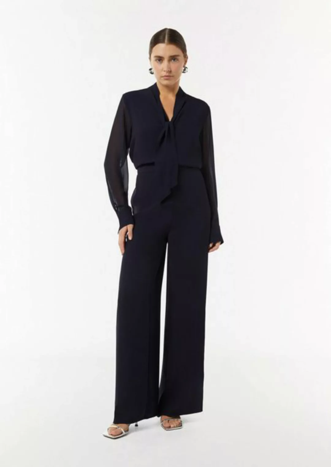 Comma Overall Eleganter Jumpsuit im Fabricmix günstig online kaufen