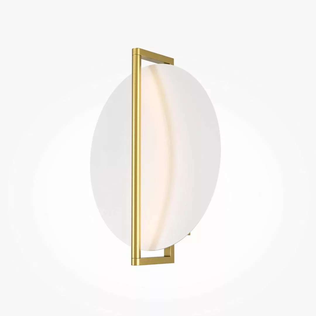 Maytoni LED-Wandlampe Mira, gold/weiß, Höhe 30 cm, Metall günstig online kaufen