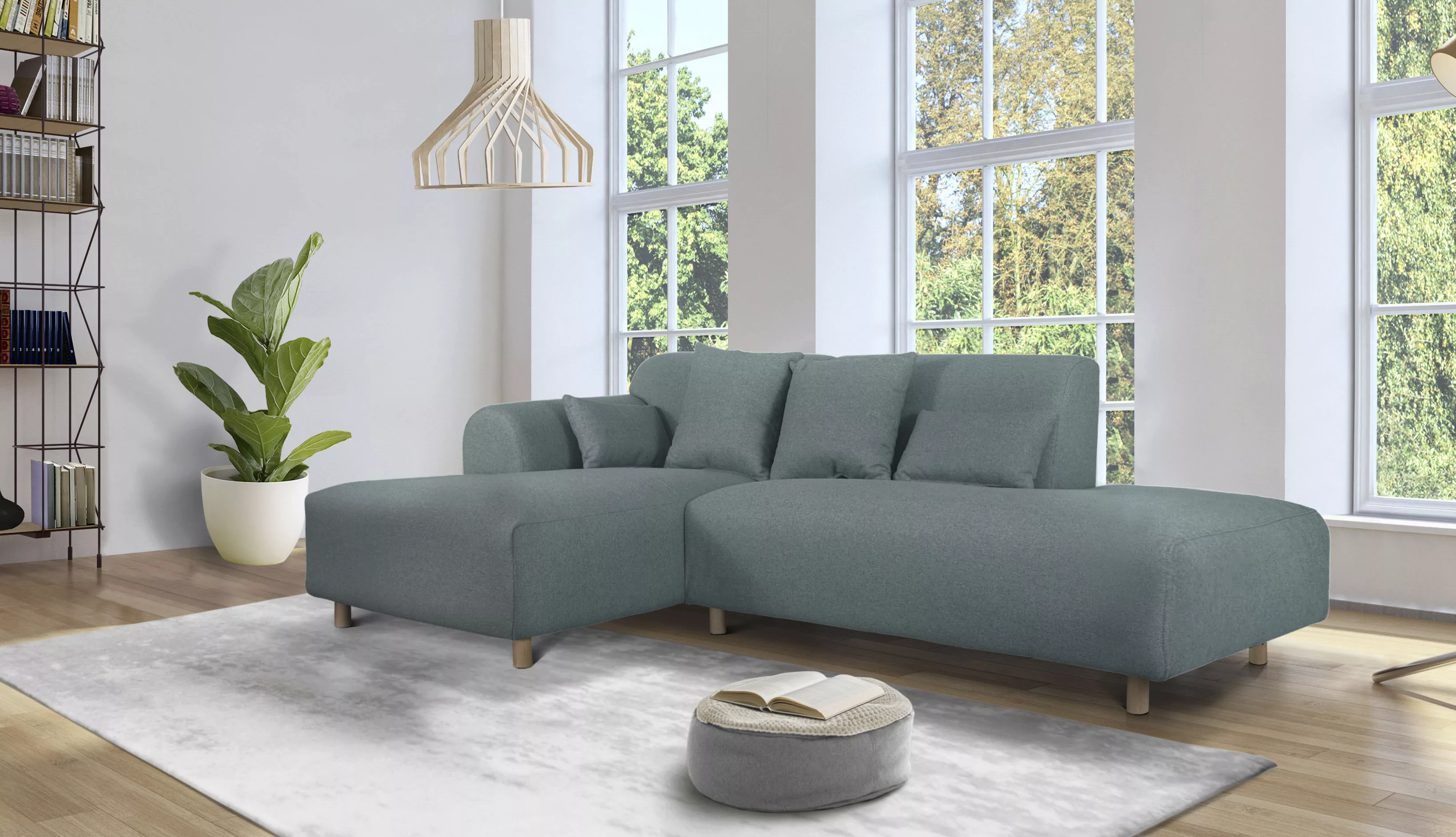 andas Ecksofa "Svennis L-Form", incl. Zierkissen, in 2 Bezugsvarianten günstig online kaufen