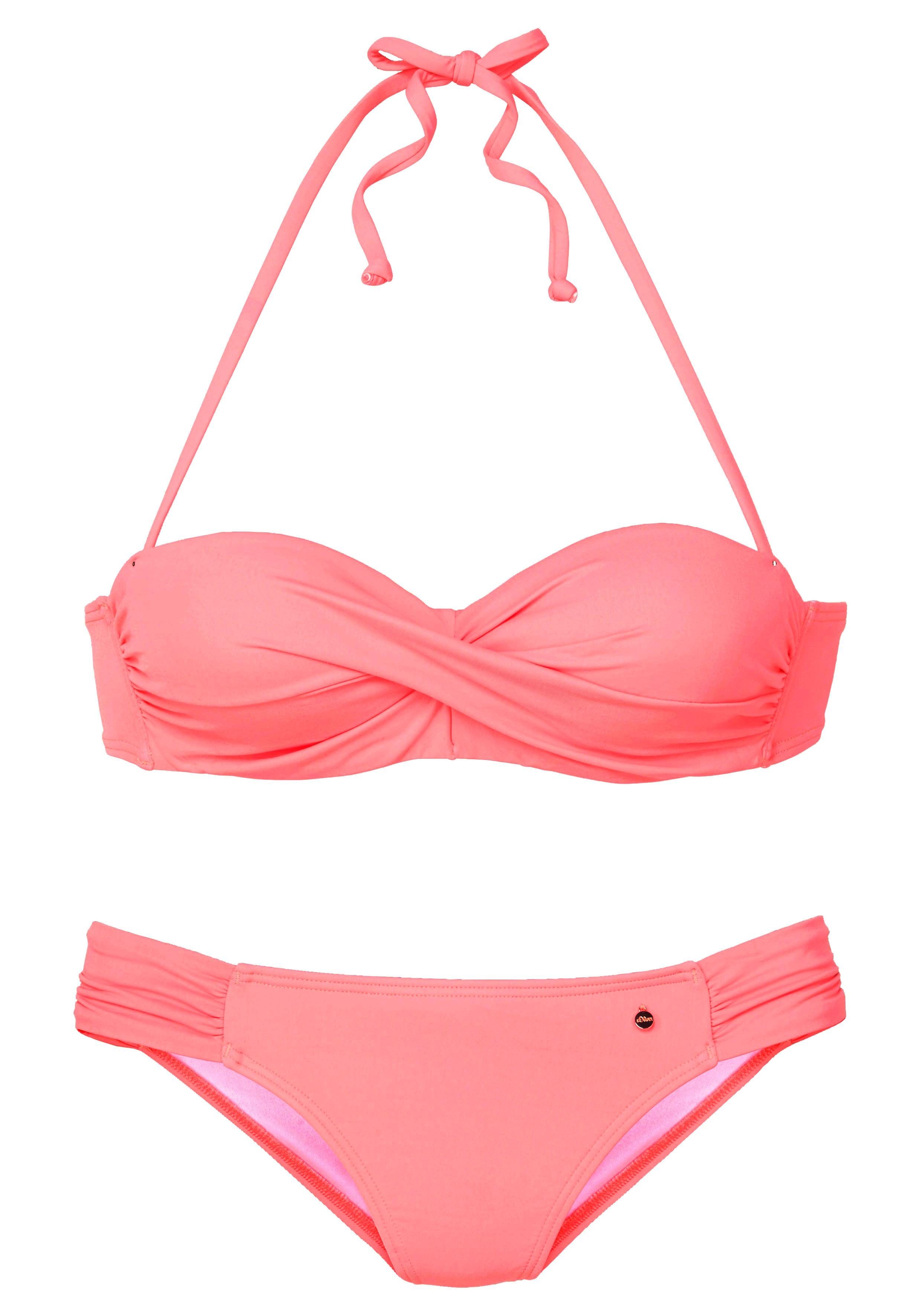 s.Oliver Bügel-Bandeau-Bikini mit Raffung günstig online kaufen