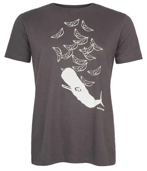 Whale Vs. Ships Organic Men Shirt _ Dark Grey / Ilk01 günstig online kaufen