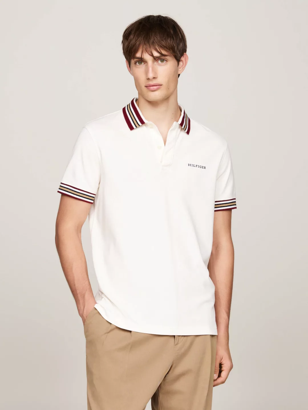 Tommy Hilfiger Poloshirt GIFTING POLO RWB COLLAR REG POLO Streifen an Krage günstig online kaufen