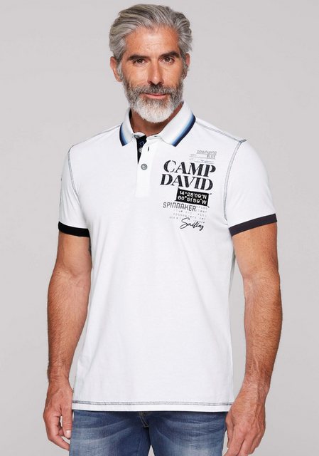 CAMP DAVID Poloshirt mit Logo-Applikationen günstig online kaufen