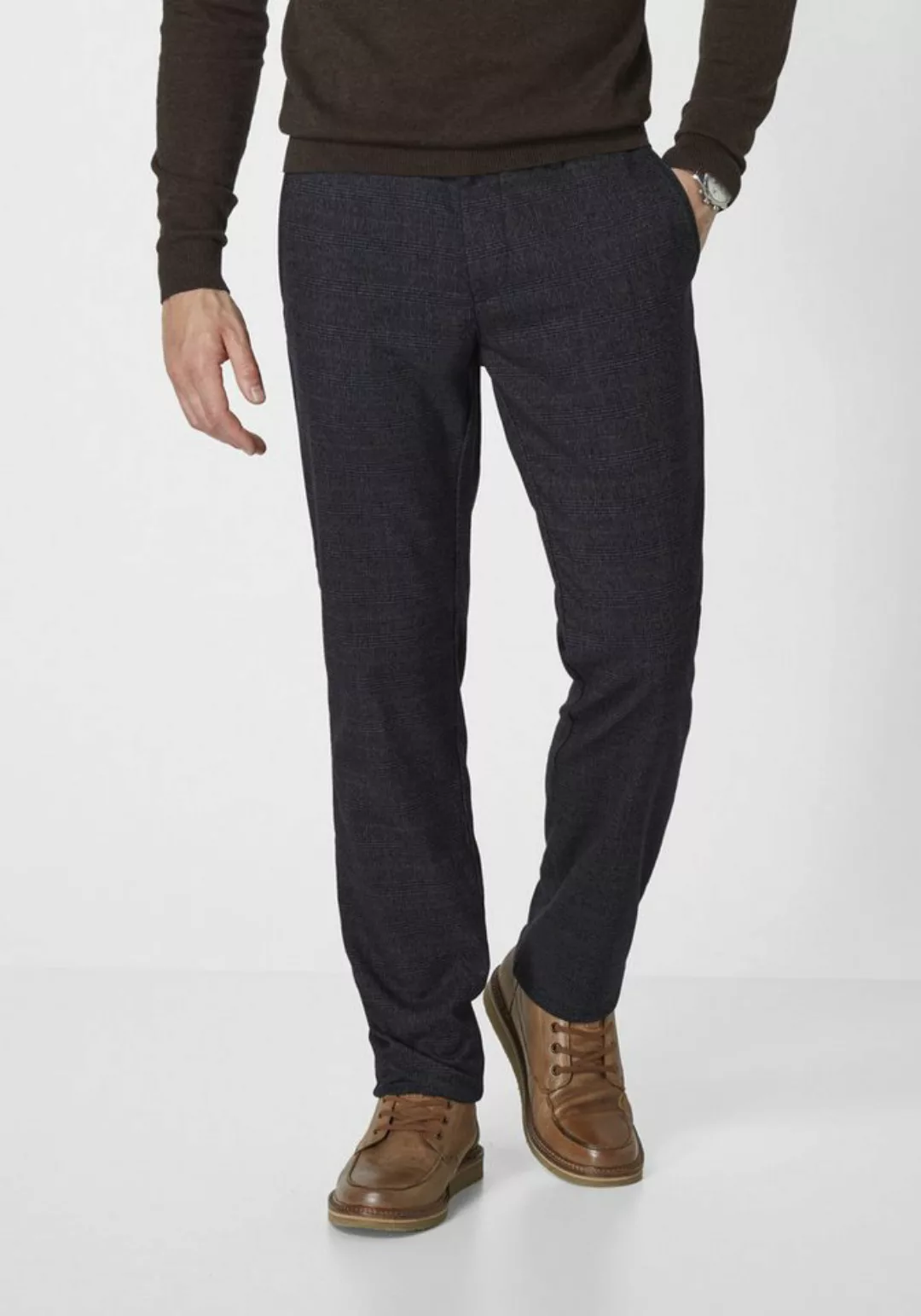 Redpoint Chinohose Jasper Slim-Fit Chino Karo und Wool Look günstig online kaufen