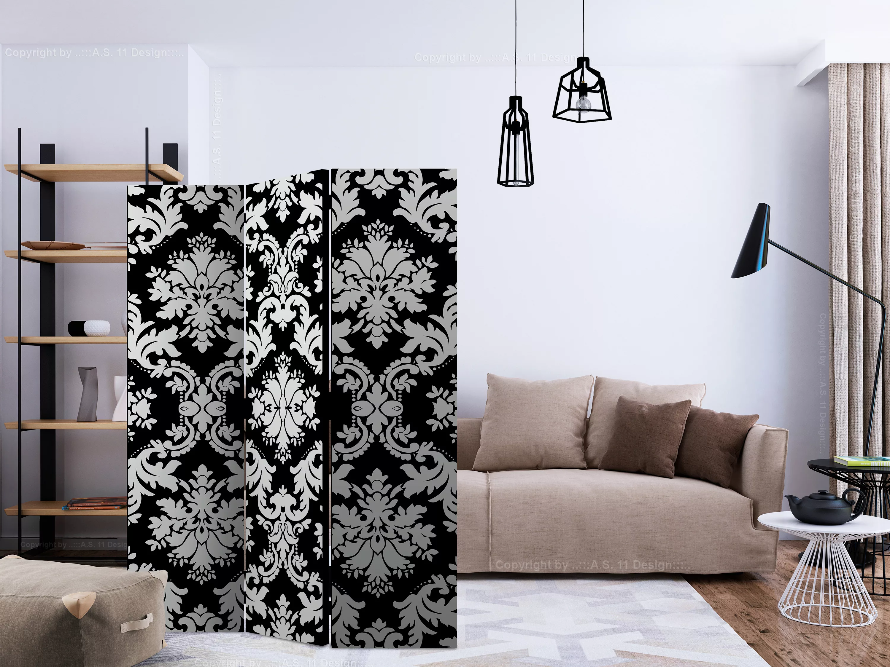 3-teiliges Paravent - Touch Of Elegance [room Dividers] günstig online kaufen