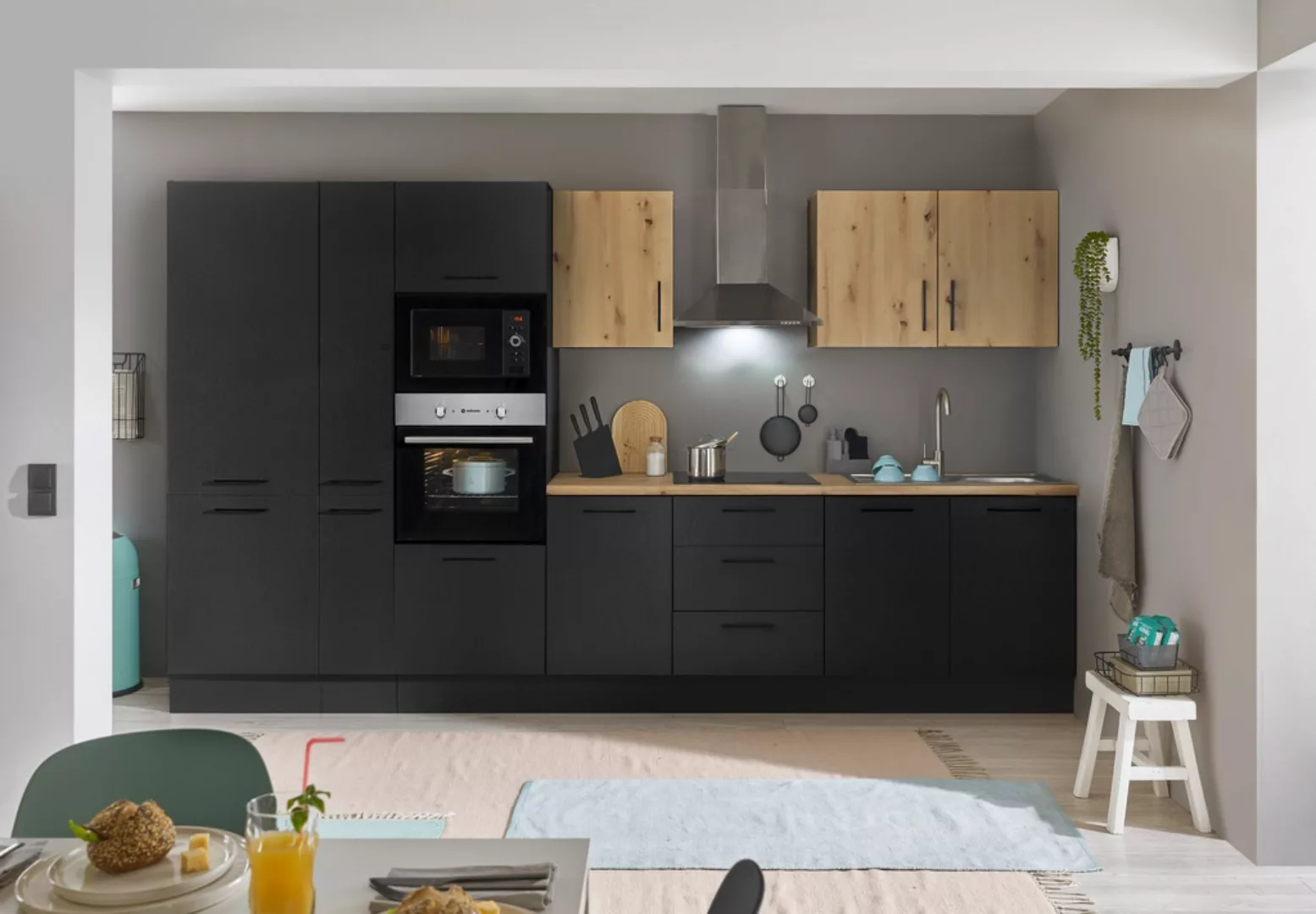 BASIC by Balculina Küchenzeile "Turin", Breite 360 cm, wahlweise mit E-Gerä günstig online kaufen