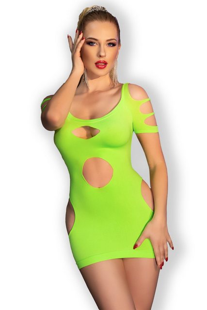 Chilirose Minikleid Chilirose - Nahtloses Minikleid CR4671 neongrün günstig online kaufen