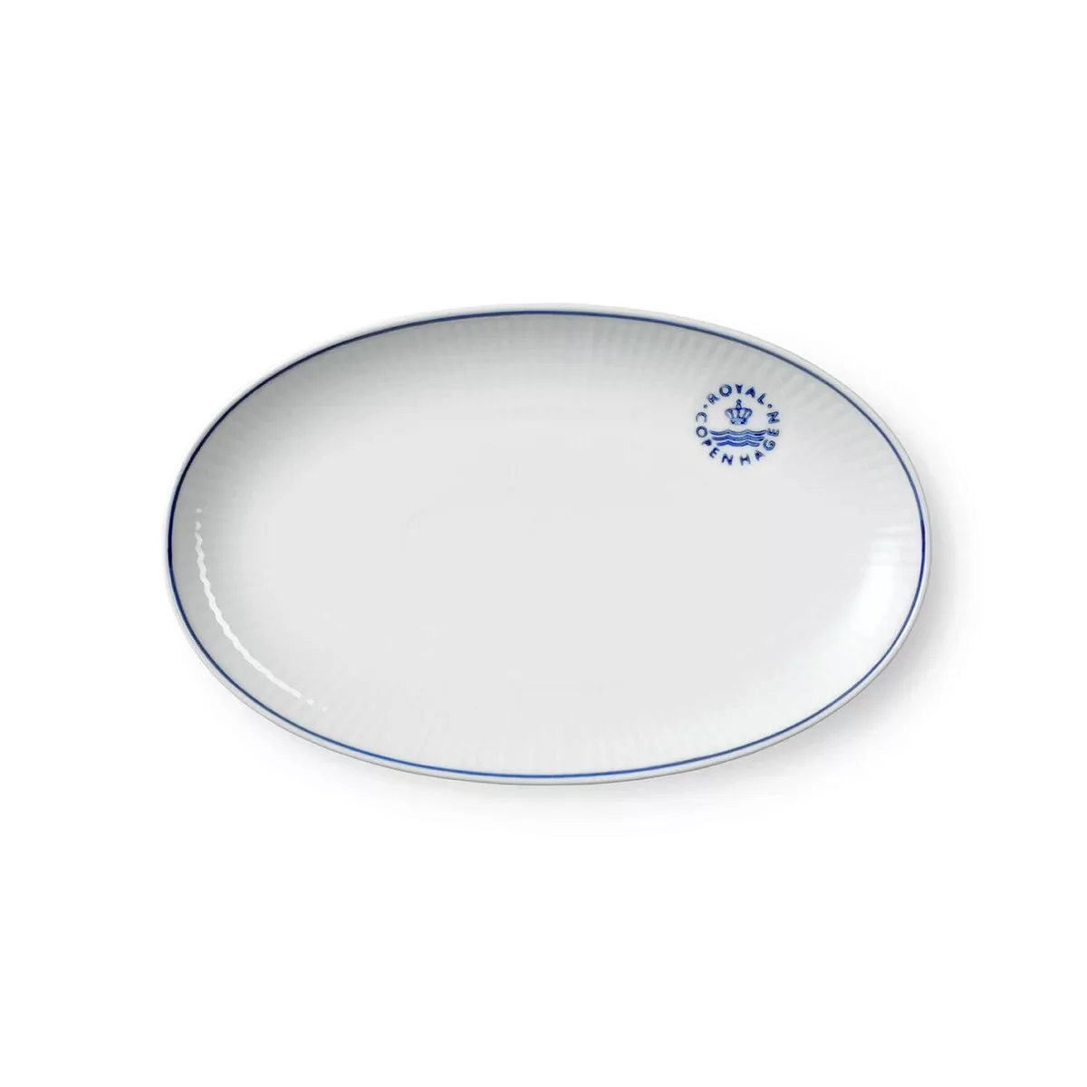 Blueline kleiner Teller oval 23cm weiß-blau günstig online kaufen