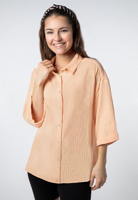 SUBLEVEL Kurzarmbluse Musselinbluse kurzarm Oversize günstig online kaufen