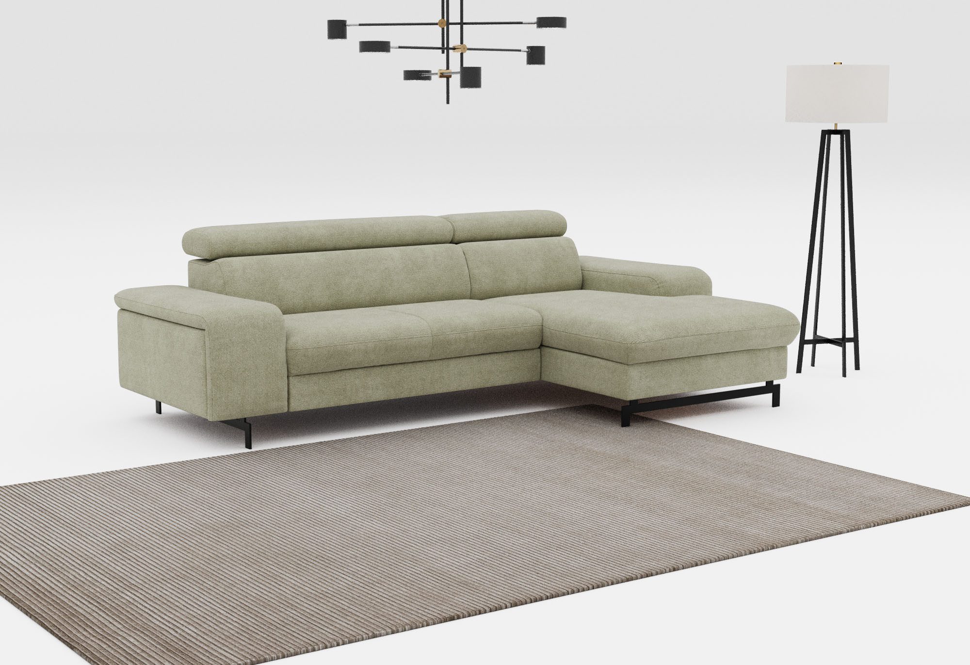 COTTA Ecksofa "Emma L-Form", mit Kopfteilverstellung, wahlweise mit Bettfun günstig online kaufen