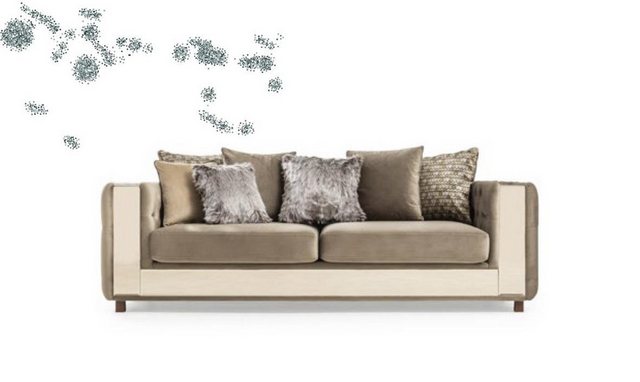 Xlmoebel Sofa Modernes blaues Textil-Couchsofa für 4 Personen im Wohnzimmer günstig online kaufen