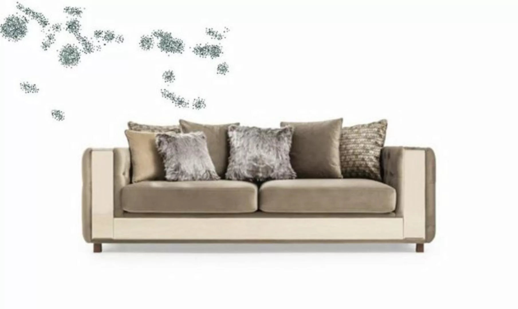 Xlmoebel Sofa Modernes blaues Textil-Couchsofa für 4 Personen im Wohnzimmer günstig online kaufen