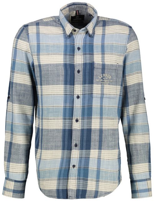 LERROS Karohemd Button-Down-Kragen Under Button Down günstig online kaufen