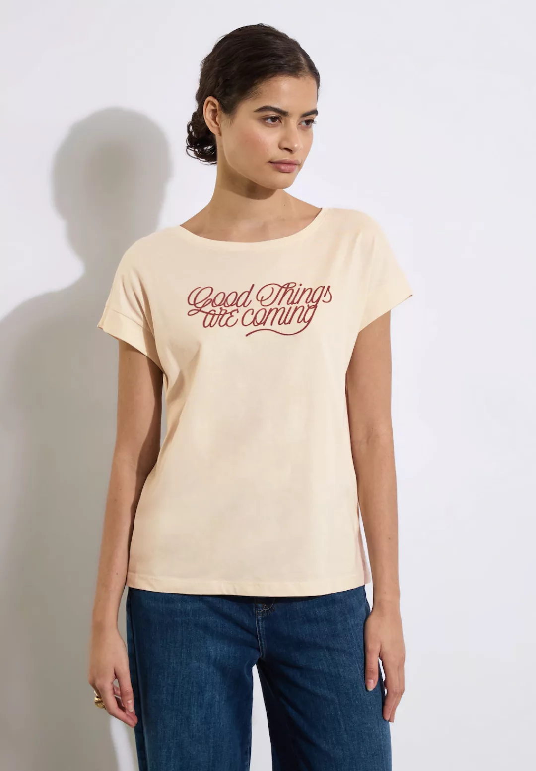 STREET ONE STUDIO T-Shirt, im soften Baumwoll-Mix günstig online kaufen