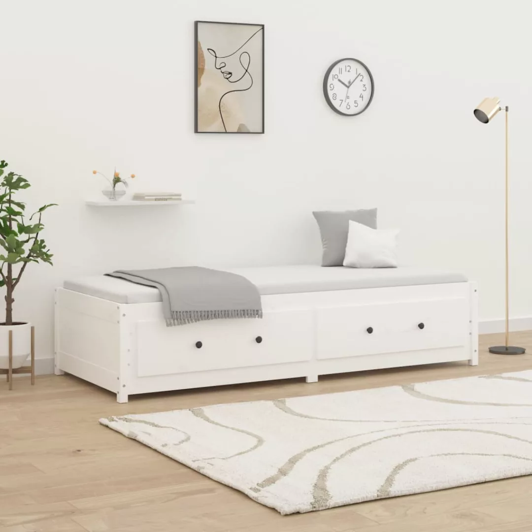 Vidaxl Tagesbett Weiß 75x190 Cm 2ft6 Small Single Massivholz Kiefer günstig online kaufen