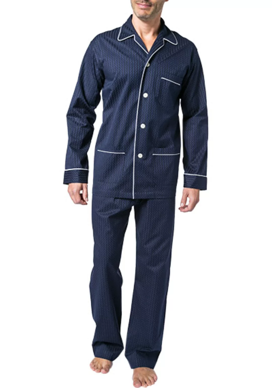 DEREK ROSE Piped Pyjama Set 5005/ROYA040NAV günstig online kaufen