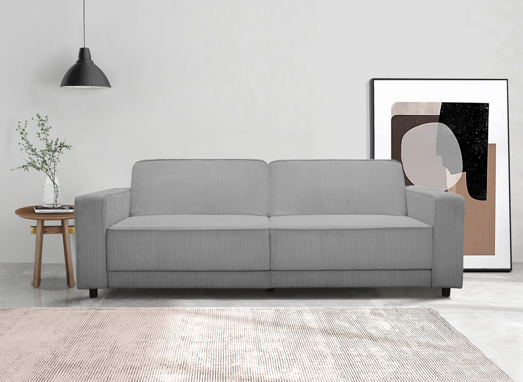 Dorel Home 3-Sitzer "ALLIE Schlafsofa 225 cm", Bett-Funktion (108/190cm), t günstig online kaufen