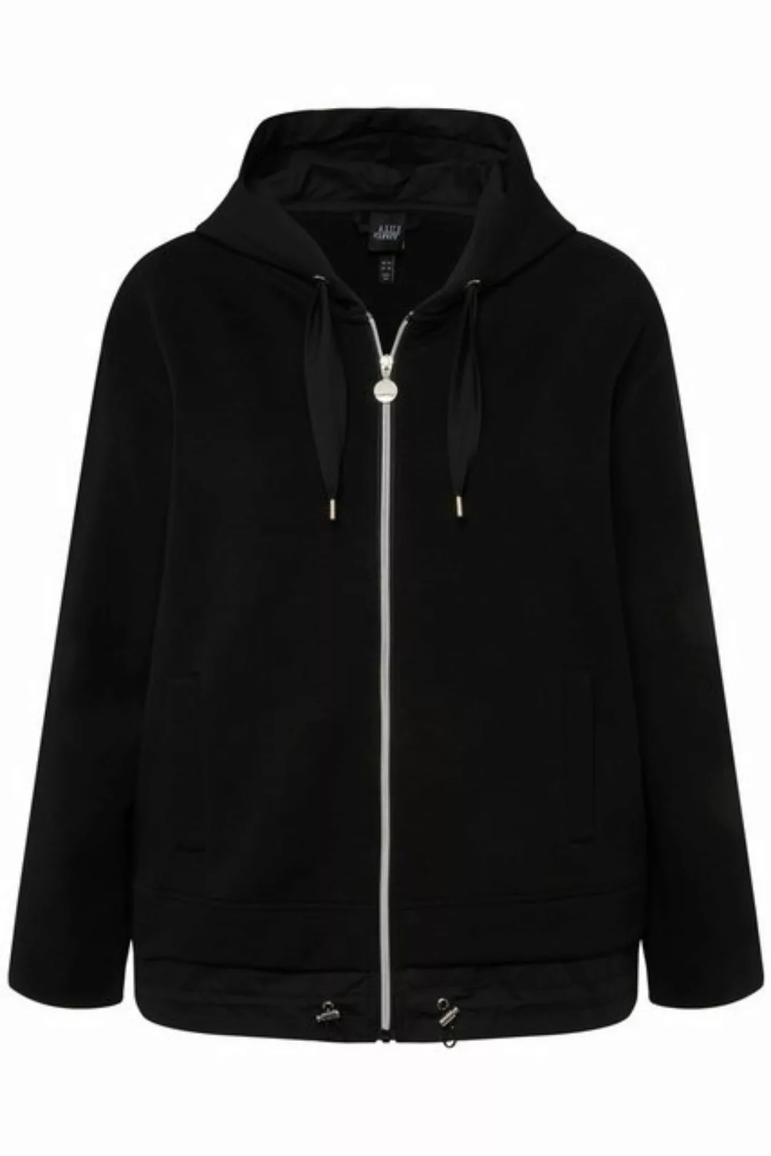 Ulla Popken Sommerjacke Kapuzenjacke Bindeband doppelter Saum günstig online kaufen