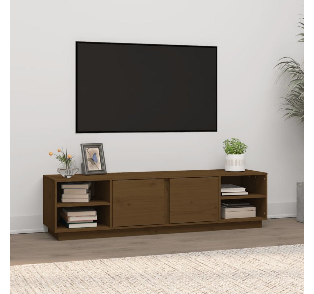 vidaXL TV-Schrank TV-Schrank Honigbraun 156x40x40 cm Massivholz Kiefer Lowb günstig online kaufen