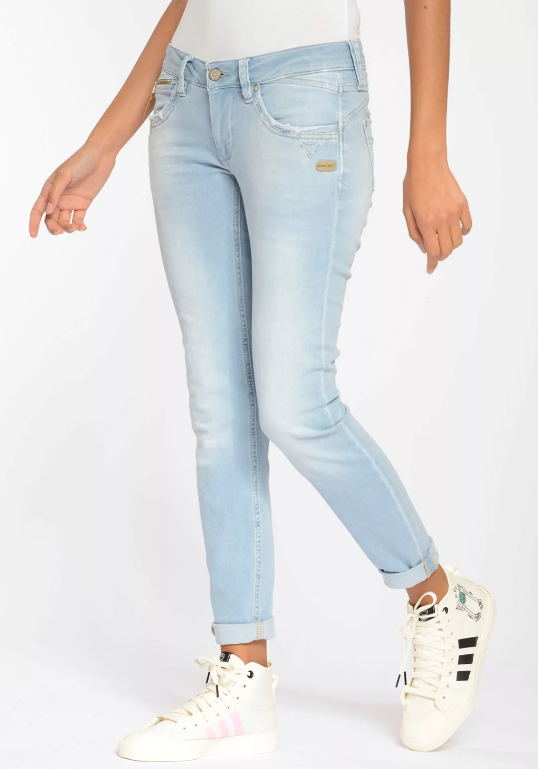 GANG Skinny-fit-Jeans 94NIKITA Coinpocket mit Zipper u. V-Förmigen Einsätze günstig online kaufen