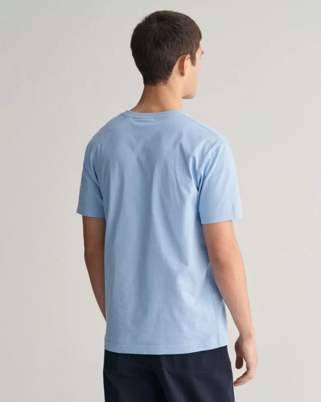 Gant T-shirt Shield Logo Hellblau - Größe 4XL günstig online kaufen